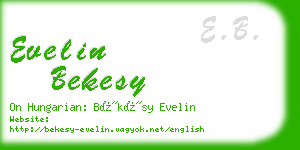 evelin bekesy business card